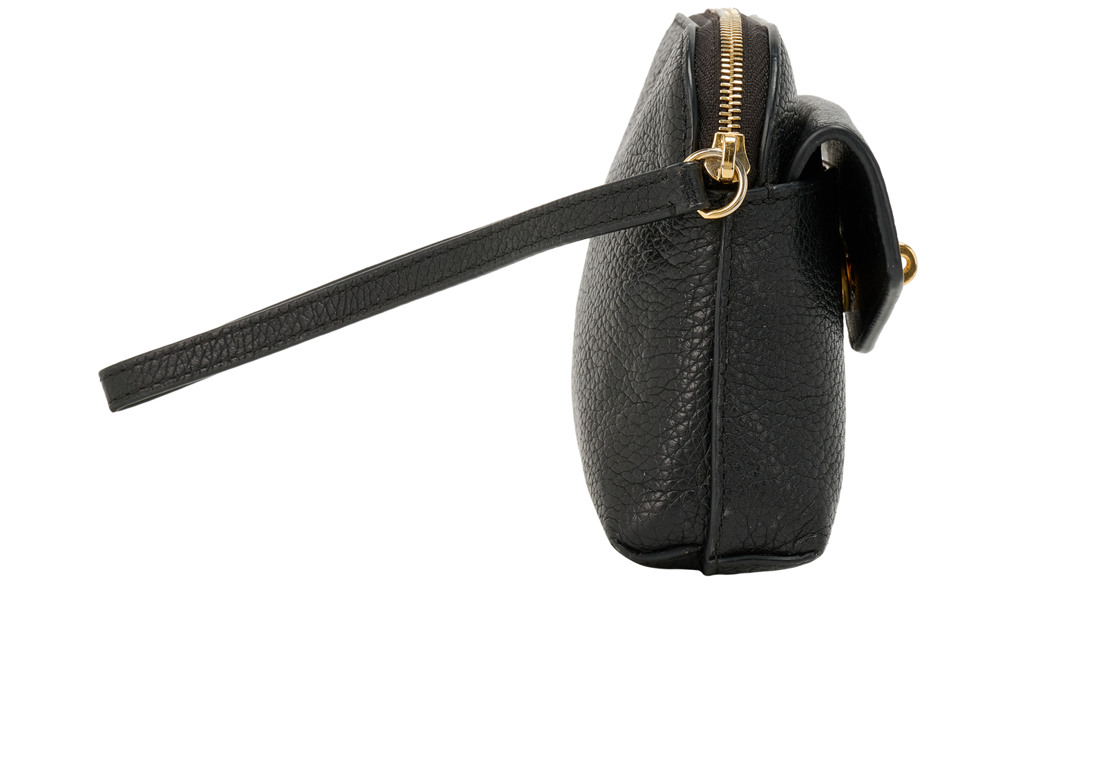 Mulberry Mini Wristlet, &pound;150, Accessories, Black, Leather, Side view